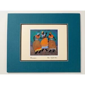 Paul Nzalamba "Persuasion" Signed Art Print – African Heritage Batik Style 8x10